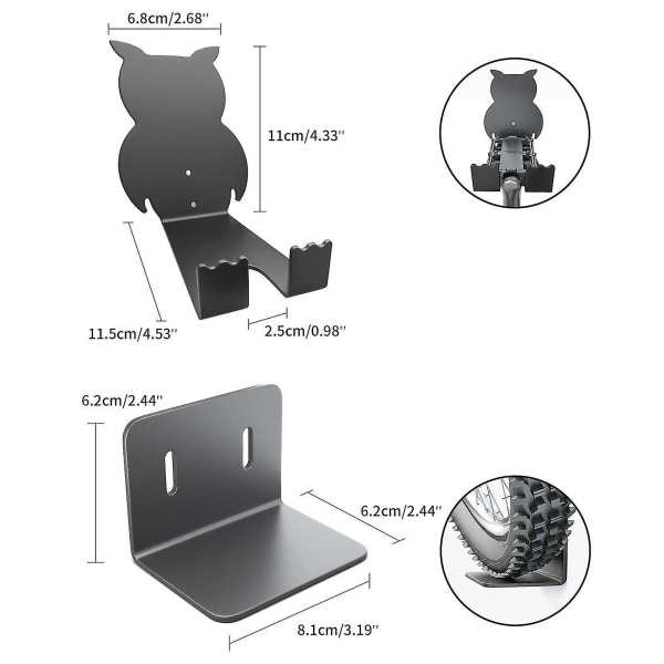 Cykelförvaringsställ Väggfäste - Nyhet Uggla Cykelställhållare för garagelägenheter