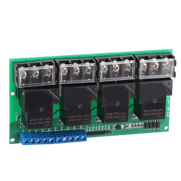 Høyeffekts fireveis relémodul kontrollpanel optokobler isolasjon 30A YYG‑4 DC12V