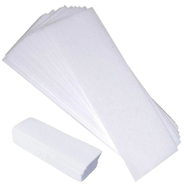100x förskurna remsor Pack Non Woven engångs 70gsm vaxvaxningspapper Cut
