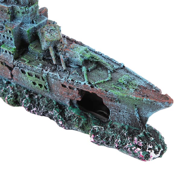 Resin Fish Tank Aquarium Ornaments - Hide Boat Simulation Decor