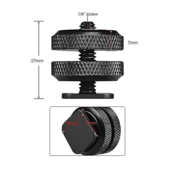 2 stk. blitzsko til 1/4\"-20 stativskrueadapter til blitzbeslag til DSLR-rig