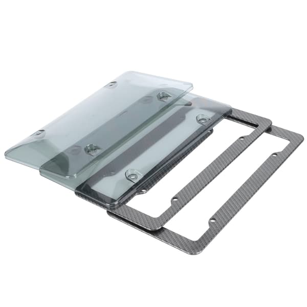 Kulfiber Nummerplade Ramme Cover Kit US Canada Bil Tilbehør