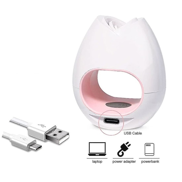 Uv Led Nail Lamp Mini White Usb Gel Nail Lamp 16w Portable Rose Shape Nail Dryer For Gel Nails white white