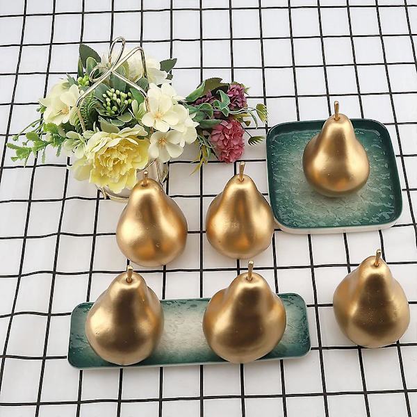 1/2/3/5 2st kemiskt simulerade frukter för heminredning - Golden pear 1 Pc