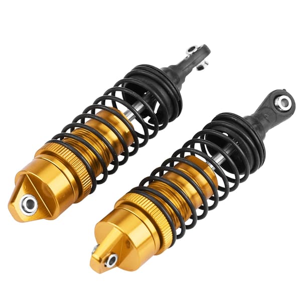 2 stk. 100 mm RC frontstøddæmper til Traxxas Slash 4x4 1/10 bil gul