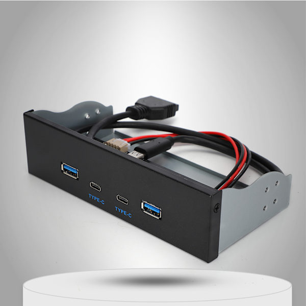 Høyhastighets USB 3.1 Gen2 Frontpanel - 10G optisk enhet med USB 3.0, USB 2.0, Type C, Type E - Datamaskindeler