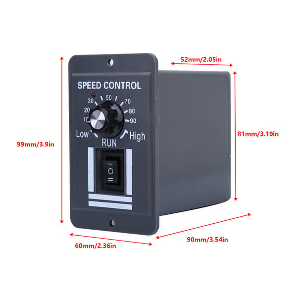 DC 12-60V 40A PWM Børstemotor Hastighetskontroller CW CCW Reversibel Bryter