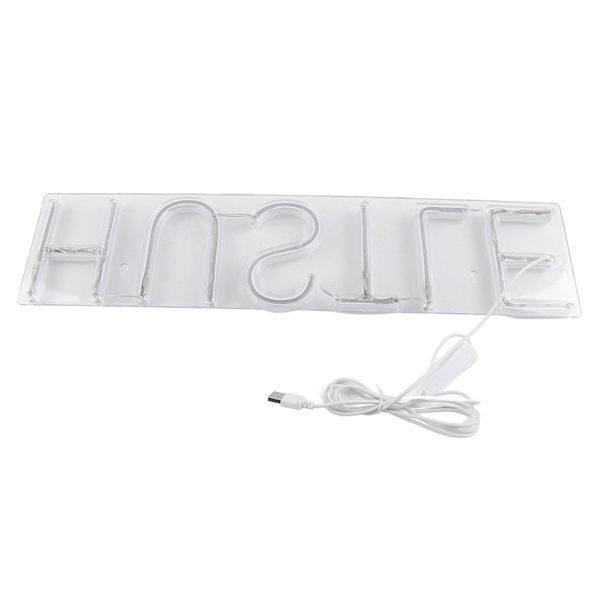 Hustle Words Neon Skyltar LED Neonljus för Hem Sovrum Sovsal Fest Bröllop USB-driven