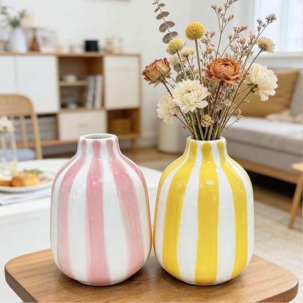 【BQ】Liten Dekorativ Blomkruka - Köksaccent för Rum - Heminredning Red