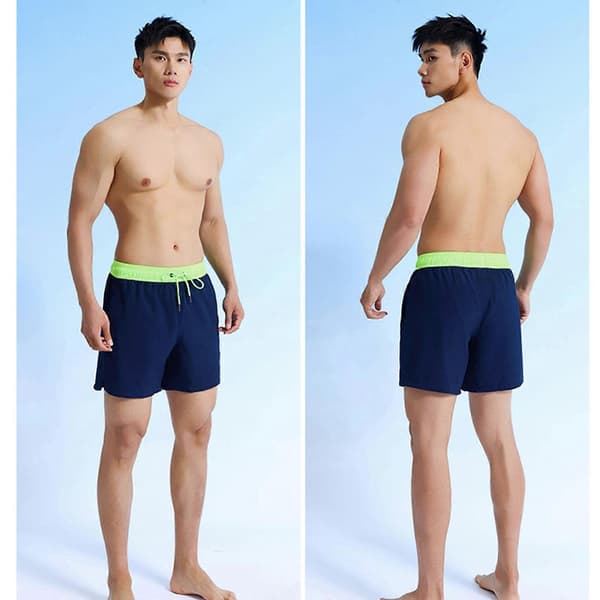 Hurtigtørrende badebukser til mænd med lomme, elastisk linning, åndbare boardshorts til surfing, svømning, blå M Blue M