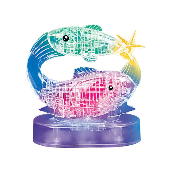 3d krystal puslespil puslespil klare tolv 12 konstellation astrolog flash led lys