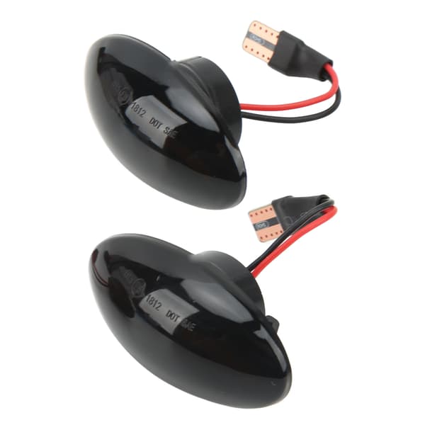 LED Dynamisk Sidomarkeringslampa Rökt Lins Blinkerslampa för Mini Cooper R50 R53 2002 2006