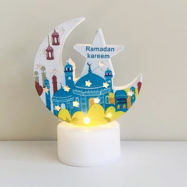 Led Ljuslykta Ramadan Kareem Dekoration Heminredning Islamisk muslimsk festival Festmateriel Eid Al-fitr Ljus A