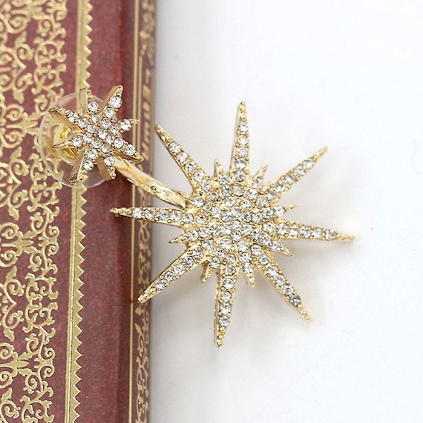 1 st Elegant Shiny Rhinestone Stud örhängen Dans Cocktail Ear Jacket Smycken