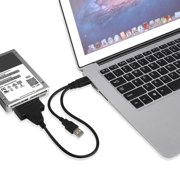 Bärbar storlek Dual USB till Sata Line Usb2.0 data- och power