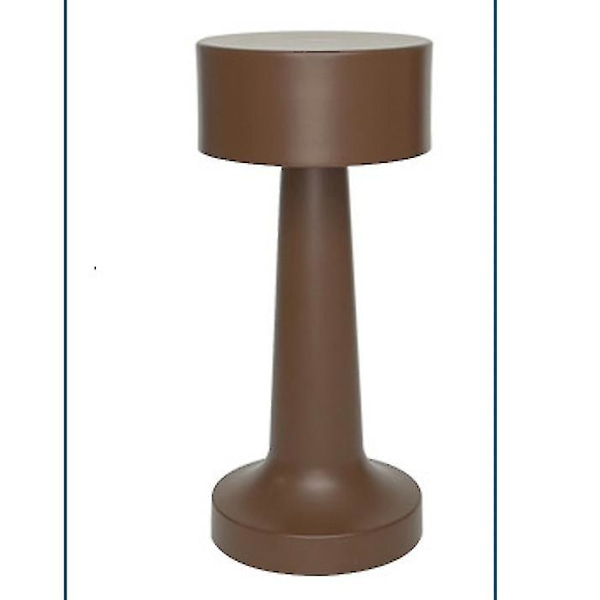 Touch Sensor Bar Uppladdningsbara bordslampor (gyllene) C Brown