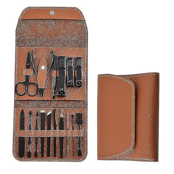 16 i 1 Nagelklippare Professionell sax i rostfritt stål Trimsats Konst Nagelband Utility Tools Nagelklippare Set