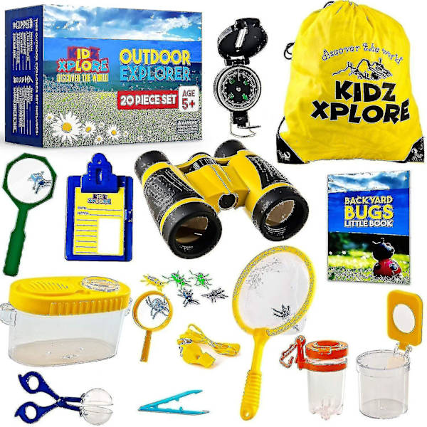 Outdoor Explorer set - Viansieppaussarja Luontotutkimus lapsille Ulkopelit Minikiikarit, lapset