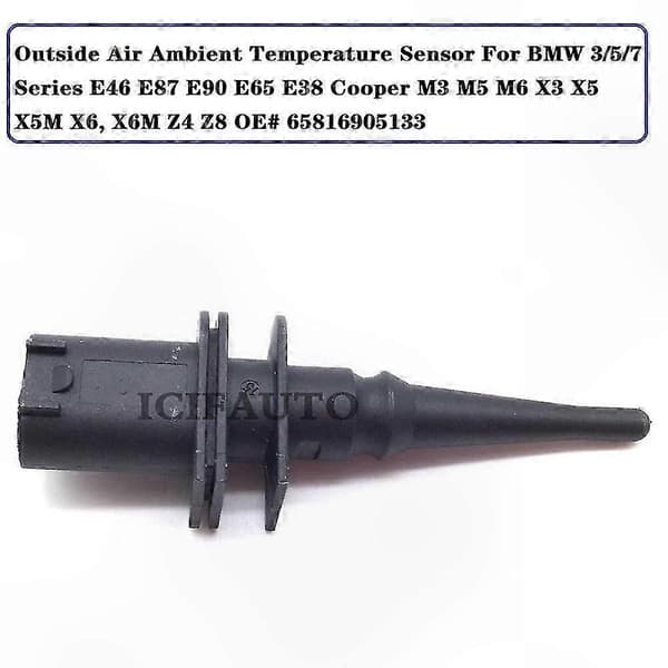 Omgivelsestemperatursensor med stik til Mini Cooper udvendig brug 65816905133 65816936953