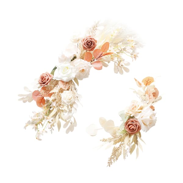 Konstgjorda Blommor Swag Bröllopsbåge Dekoration Välkomstskylt