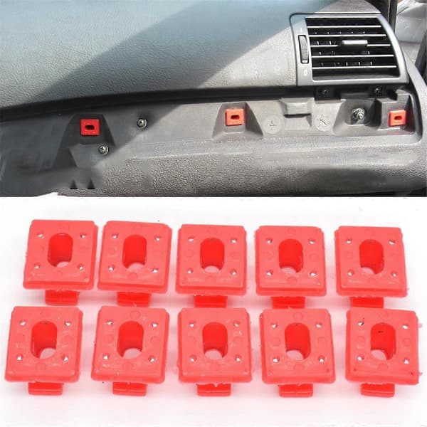 40 stk til 3-serien E46 E90 E91 E92 E93 X5 E53 Bildør Interiør Instrumentbræt Dash Trim Panel Støbeklemmer