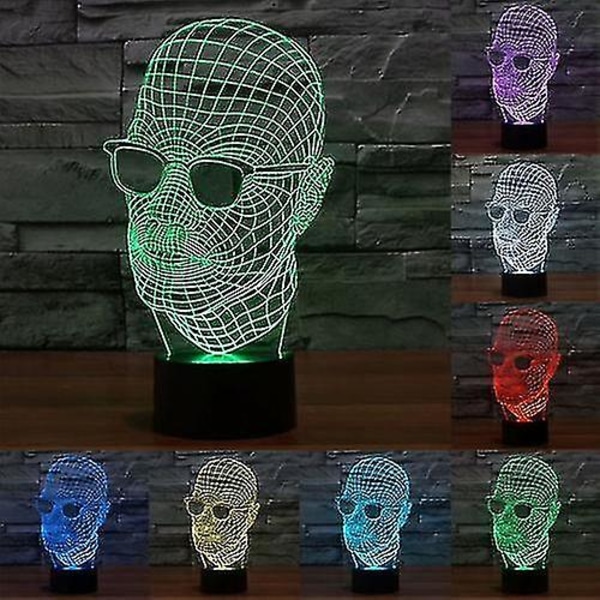 Man Med Glasögon 3d Touch S Led