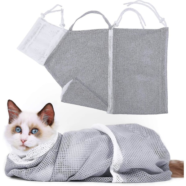 Katt-badväska Anti-bett og anti-repor Cat Grooming Bag for dårlig Green