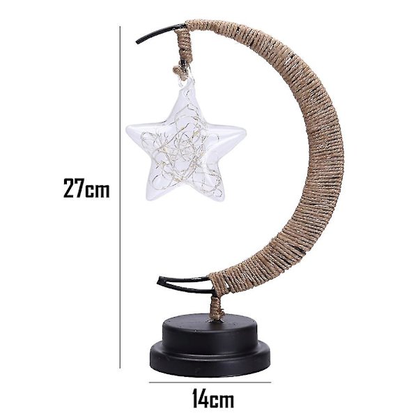 Dekorativ bordslampa, Moon Night Lamp Winding Bomullstråd Led Light Lamp style 1