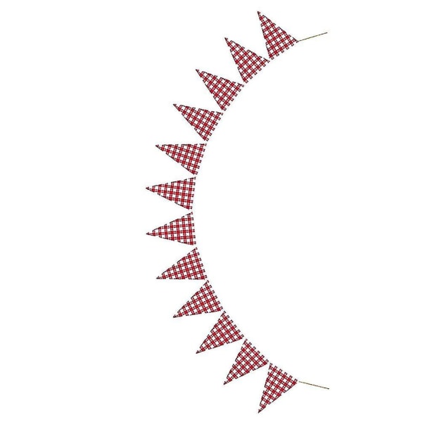 1st 280x170cm Triangel Bunting Banner Pläd Dekorativ Vimpel Burgee Pull Flag Party Supplies (röd Vit)