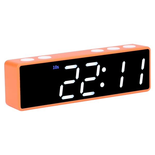 LED Digital Timer Multifunktionell Elektronisk Skrivbordsklocka Orange Ram Grön Vit Display för Sovrum Gym