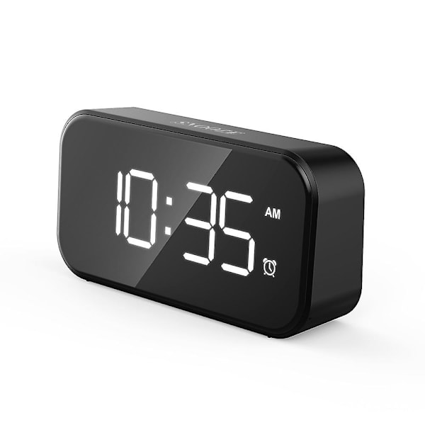 Fullskjerm Led Vekkerklokke Klassisk Usb Direct Plug Digital Elektronisk Alarmklokke hvit ramme grønn white frame green