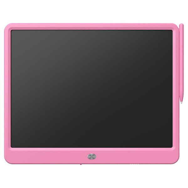 Lcd skrivetablet 15 tommer farverig skærm tegneblok, doodle og skriblerplader til børn Pink