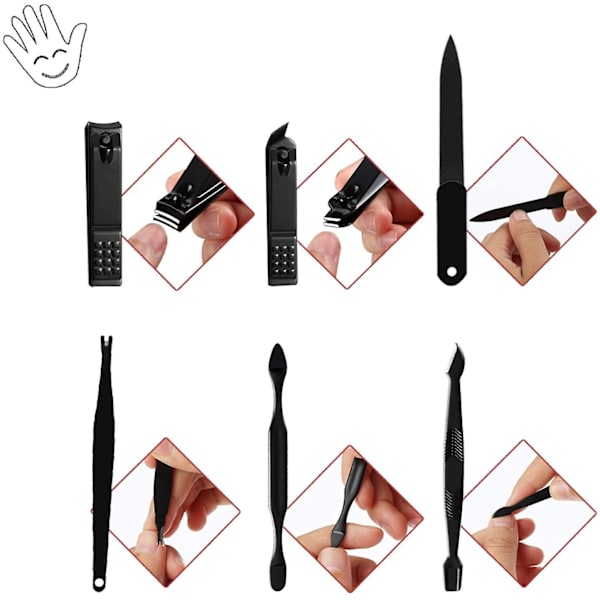 18st Manikyr Set Nagelklippare Pedikyr Kit Manikyr Professionella Verktyg Present