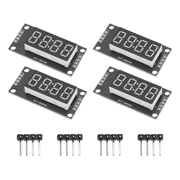 4 Set Digital Tube Display Modul LED 4 Siffror 7 Segment 0.36in TM1637 Drivkrets Grön MRA110J
