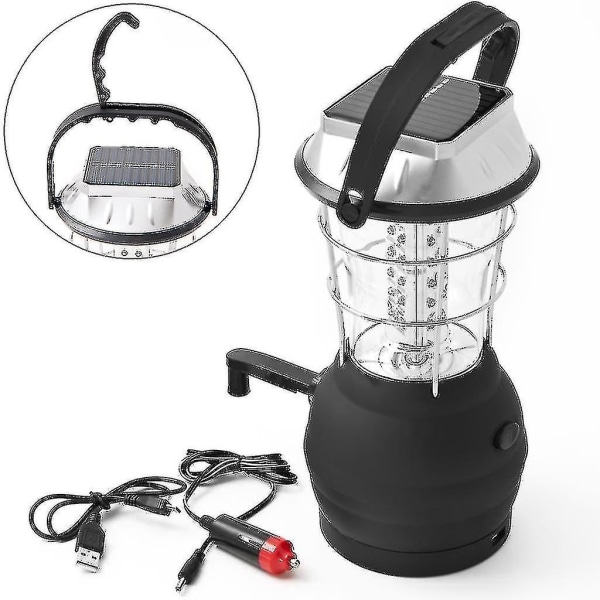 Solar Lantern, håndsveiv Dynamo 36 Led Camping Lantern Emergency Light