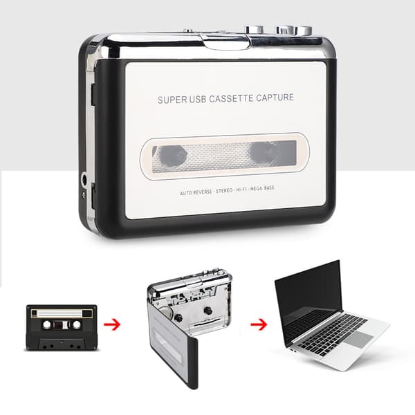 Stereo USB-kassettebånd til MP3 Capture Converter