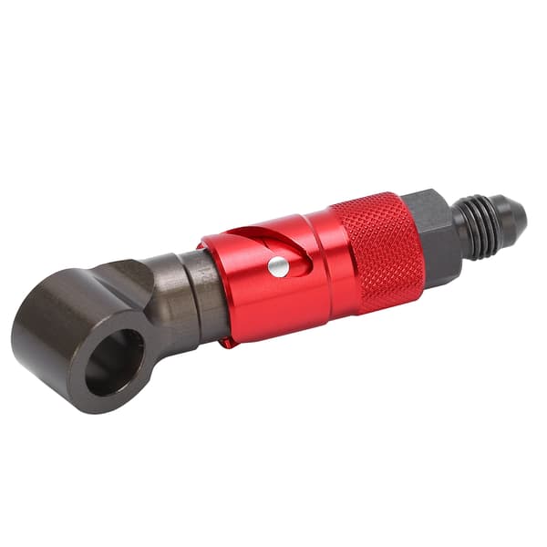 Bromsledning Quick Release Adapter Fitting Böjd Universal för oljebränsleslang Röd