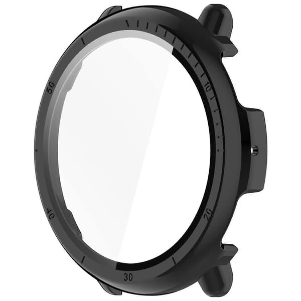 Skyddsfodral i härdat glas i PC-format, kompatibelt med Amazfit Active 2 A2437 Black