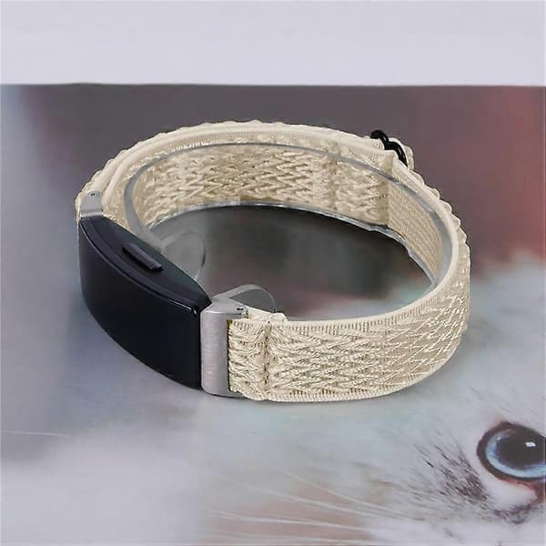 【BQ】Compatible Wave Pattern Woven Nylon Strap for Fitbit Inspire 3 - Replacement Band Apricot