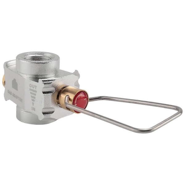 Camping Gas Saver Plus Gasskonverterer Gir Påfyllingsadapter Flat Tank Konverteringsadapter Camping Gassadapter Silver