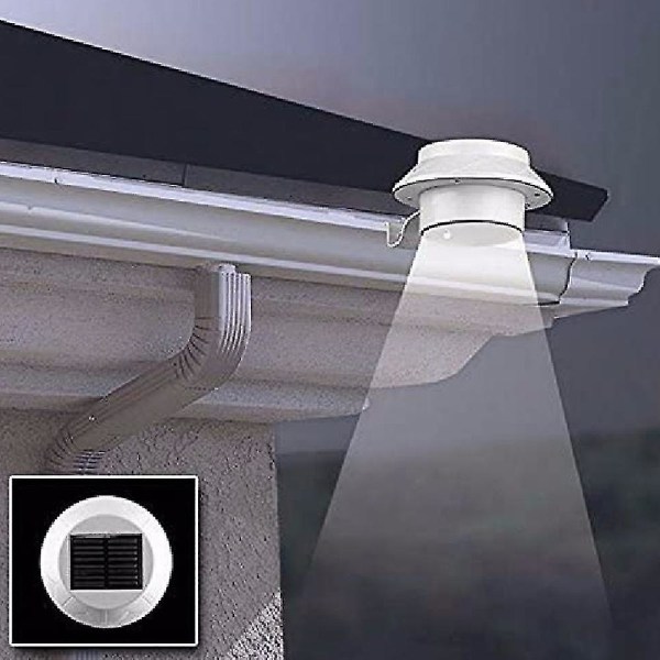 4 kpl Solar Gutter led-valot-valkoinen/musta Solar Night Lights