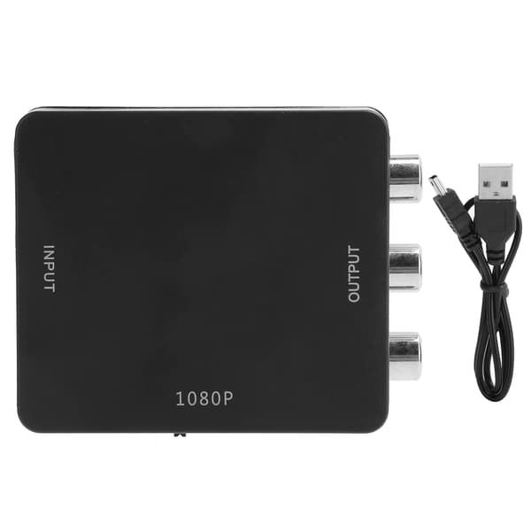 High Definition Multimedia Interface til AV Konverter Intet Driver Video Audio Adapter 1080P Sort