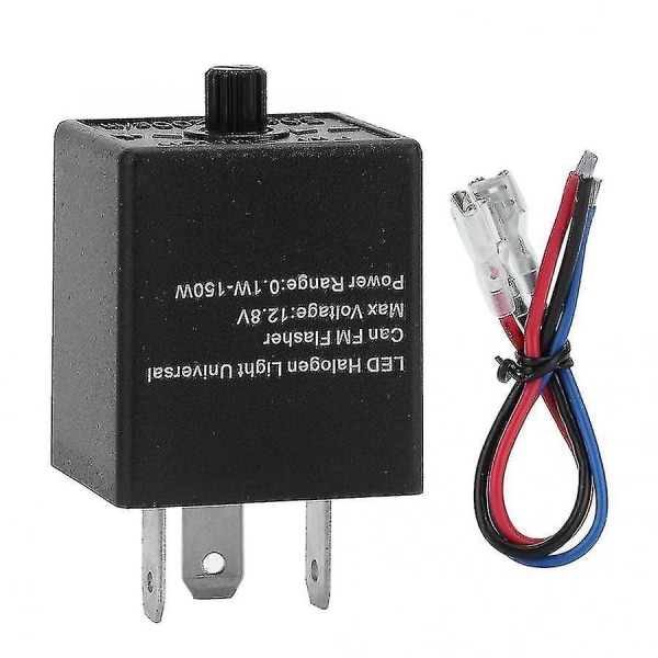 12v 24v 3-stifts justerbar LED-blinkrelä Blinkersblinkare