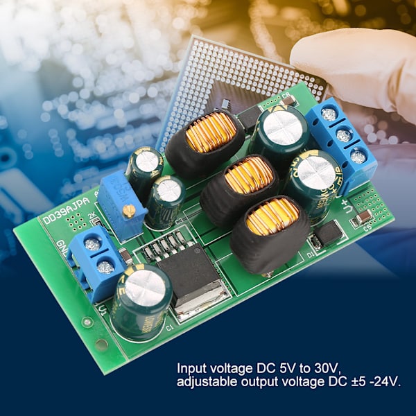 20W DC-DC 5-30V til ±5 -24V Step up Step down Boost Buck Converter Modul (med Terminal)