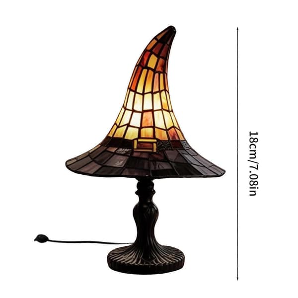 Heksehat Lampe Halloween Dekorativ Bordlampe