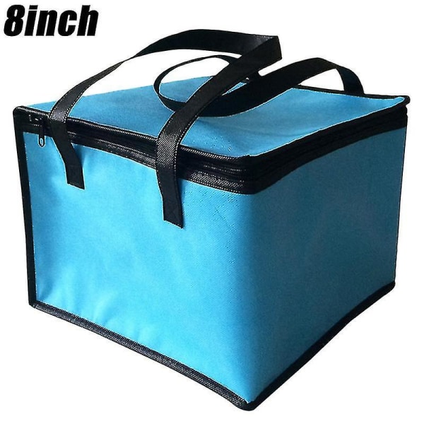 Hhcx-thermal Insulated Cool Bag Outdoor Picnic Food Storage Lunch Box Blue 8 Inch