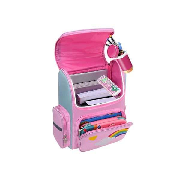 Barn Barn Flickor Unicorn Axlar Ryggsäck Rese Skolväskor Ryggsäck - Rosa