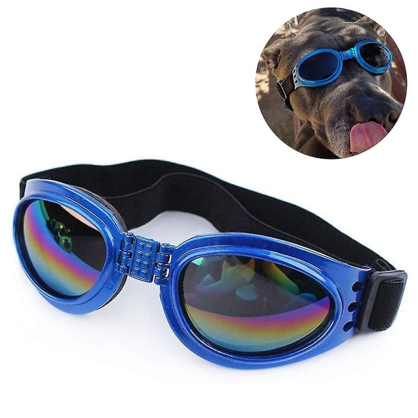 Kjæledyrsolbrille med stropp, hund Uv-briller med hakestropp Justerbar, anti