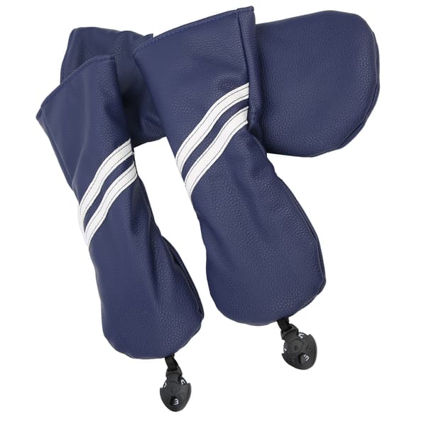 Blåstribede Golf Træ Headcover Sæt Driver Kølle Hovedbeskyttere