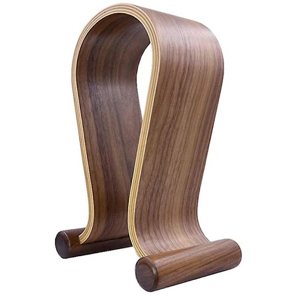Träheadsethållare, universal för spelheadset och Dj Studio-hörlurar D Wood color